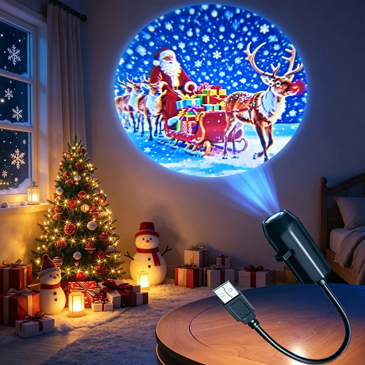 GrimGlow Christmas car window Projector