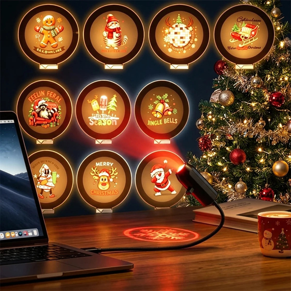 GrimGlow Christmas car window Projector